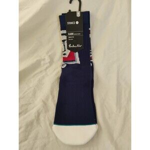 Stance Socks Pontus Alv Sz Medium Combed Cotton Crew Stay Inspired Navy Blue